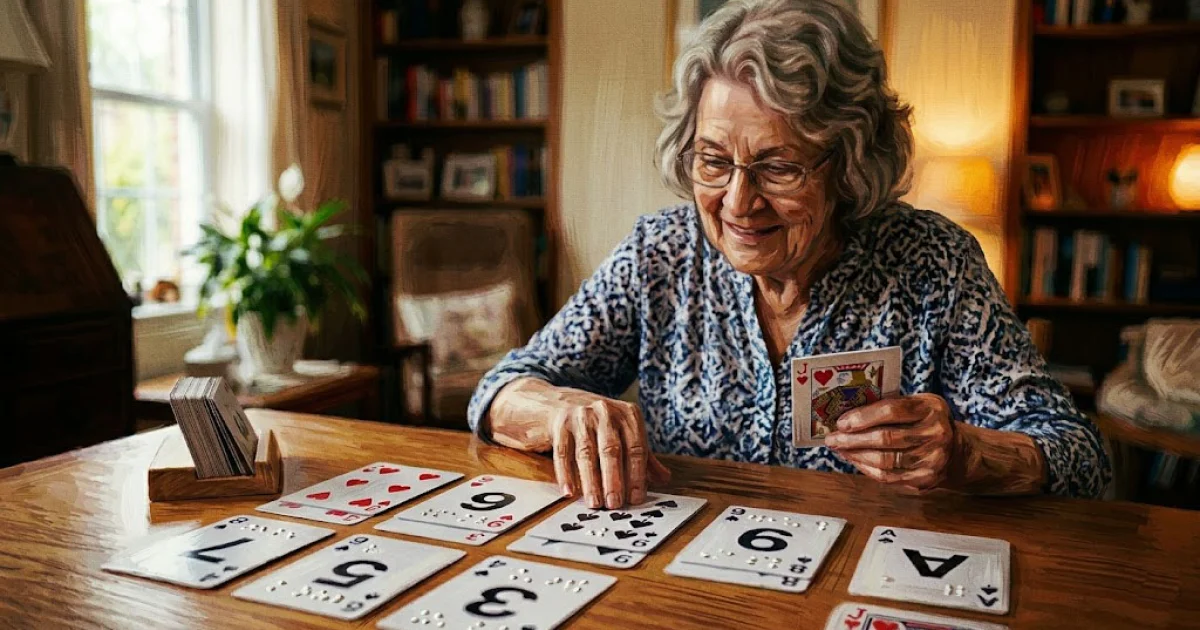 Variante solitaire pour les personnes malvoyantes